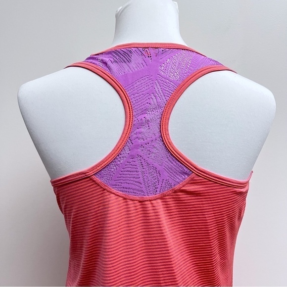 Merrell Coral striped Lilac Lace Racerback Tank Size Small - Picture 5 of 9
